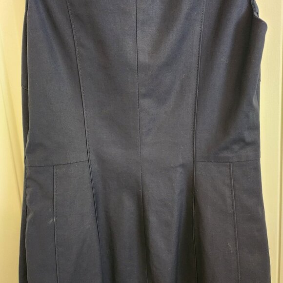 Navy Sheath Dress With V-Neckline by Plaza Sempione APPROX SIZE 8 SEE LISTING - Picture 5 of 14